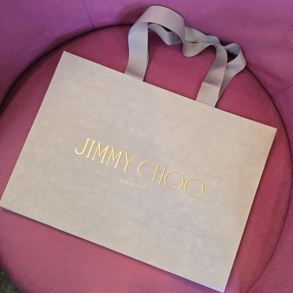 Jimmy Choo Cream/Gray Gift Bag Set - Picture 2 of 13